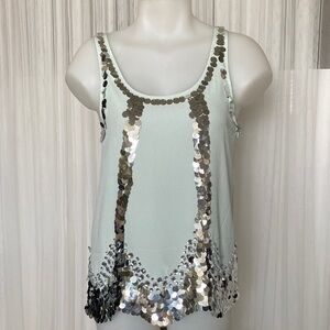 Brose 100% Silk Soft Pink/Light Mint Green Sequins/Beads Size 2-6